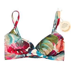 Coco Reef Contours Sz 8 / 32C Tropical Underwire Bikini Top NWT